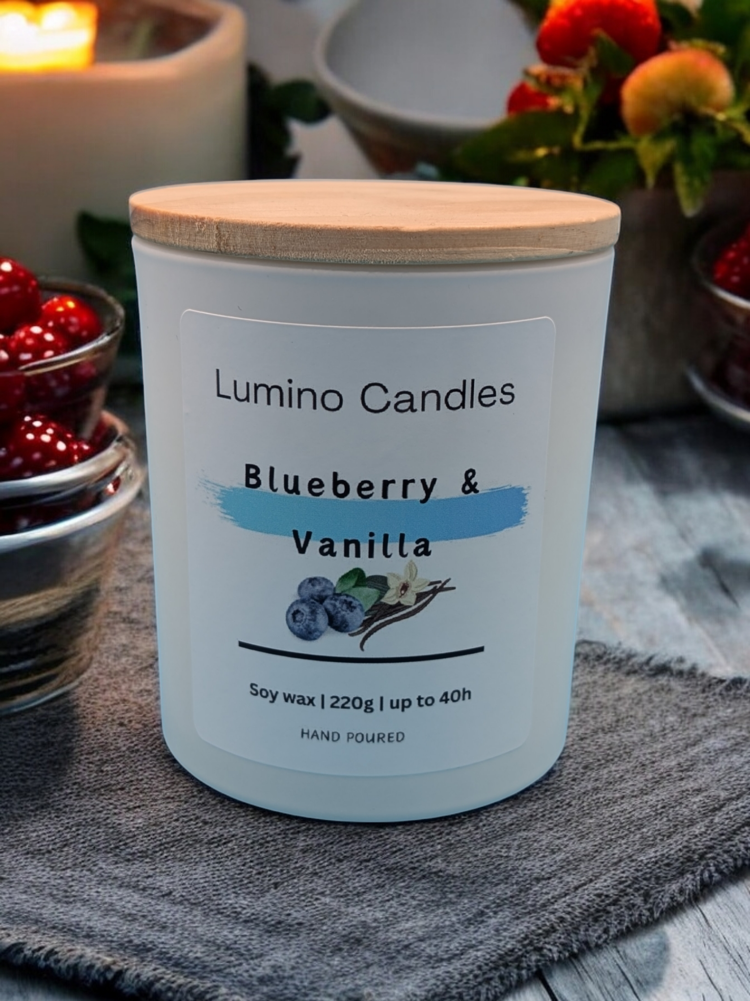 🫐 Blueberry & Vanilla – Sweet Summer Bliss Candle