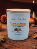 🍊 Cranberry, Orange & Cinnamon – Warm Festive Glow Candle